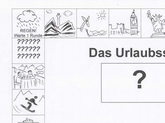 Urlaubsspiel / Holidays / Vacation game to practise German past tense