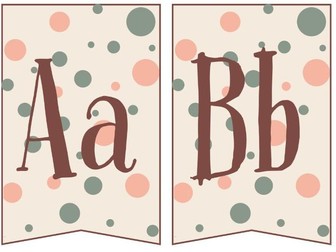 Pastel Polka Dot Alphabet Bunting