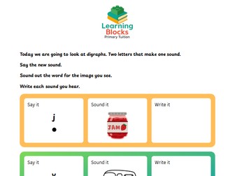 Phase 3 Phonics Activity Sheet