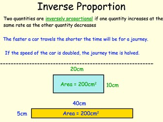 Inverse Proportion - Linear and Non-Linear