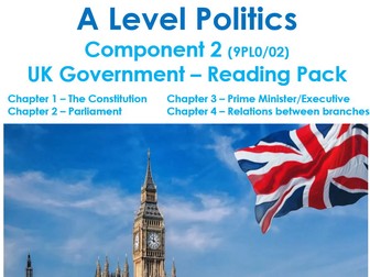 Pearson Edexcel A Level Politics Component 2 - UK Government Full SOW