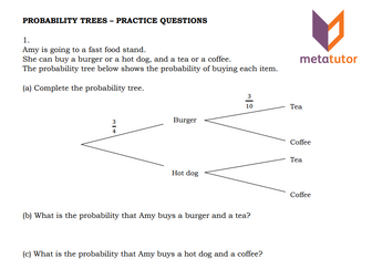 Metatutor Probability Trees Worksheet
