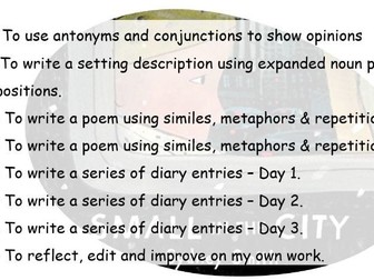 Small in the City - Diary Entries Y3 Y4