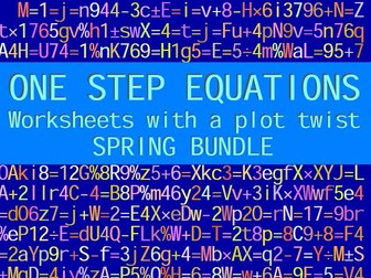 ONE STEP EQUATIONS - SPRING BUNDLE