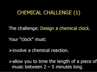 KS4 Chemical Clock Challenge