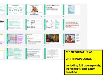 CIE AS Level Geography Unit 4 Population