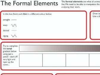 Formal Elements of Art activity sheet