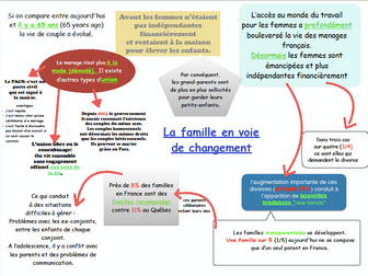 La famille en voie de changement A level French AQA