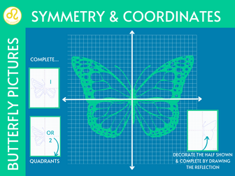 Coordinates Symmetry 4 Quadrants Butterfly