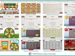 Tourist Attractions Around the World Kooky Class Spanish PowerPoint Game