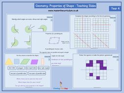 year 4 geometry properties of shape fluency teaching slides