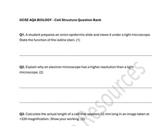 GCSE AQA BIOLOGY - TOPIC 1 EXAM-STYLE QUESTIONS AND MARK SCHEME BUNDLE (52% OFF)