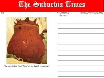 The Lost Thing Newspaper Template