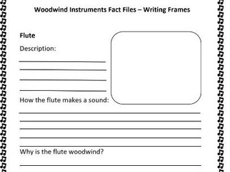 Woodwind Instruments Work Sheet Pack