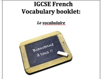 IGCSE French Vocabulary Booklet