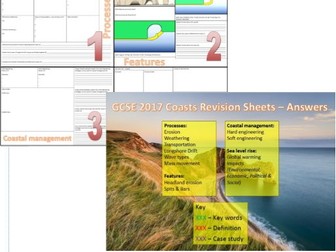 GCSE Geography Coasts Revision Sheets and Answers