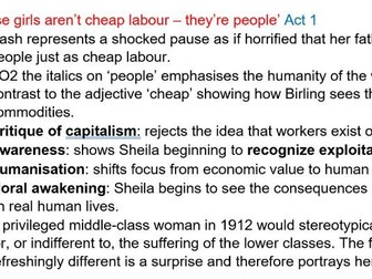 An Inspector Calls Quotation Analysis & Context notes