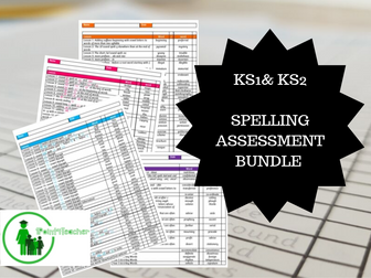 Year 1 - 6 Spelling  Assessment Bundle