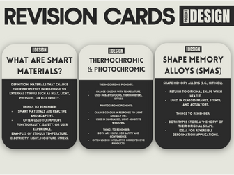 Revision Cards: Smart Materials
