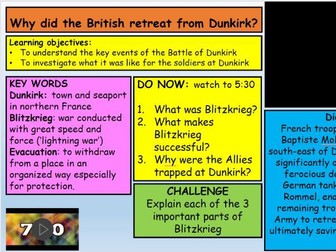 Why did the British retreat from Dunkirk?​