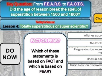 Lesson 4: Final lesson: Did the age of reason break the spell of superstition between 1500 and 1800?