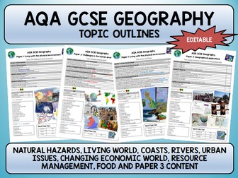 AQA GCSE Geography  Topic Outlines