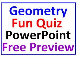 Geometry PowerPoint FREE PREVIEW Fun Quiz