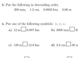 Units of measurement: length worksheet (with solutions) | Teaching