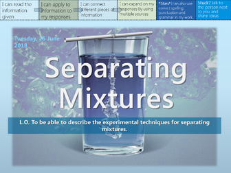 EDEXCEL ELC Science C2 - Separating Mixtures (Whole Unit!)