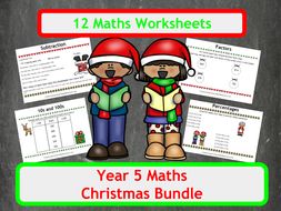 Christmas Maths Worksheets - Year 5