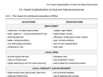 Edexcel Economics B - Theme 3.4. notes