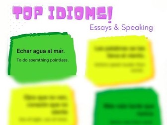 Idioms in Spanish for speaking and writing. Boost your potential!