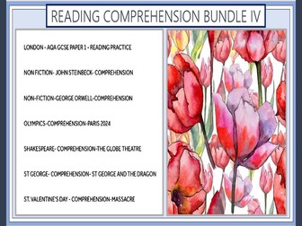 7 X ASSORTED READING COMPREHENSION IV