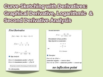 logarithmic derivatives practice- derivative sign chart