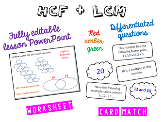 HCF: LCM: Prime Factor