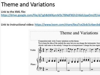 Composition exercises with videos (suitable for home learning)
