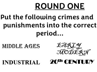Crime and Punishment GCSE History recap lesson