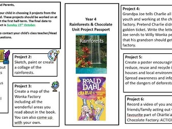 Year 3/4 Rainforest/Chocolate Project Choice Board