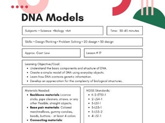 Creating DNA Models Lesson Plan
