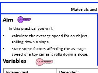 KS3 Materials and Speed Write-up