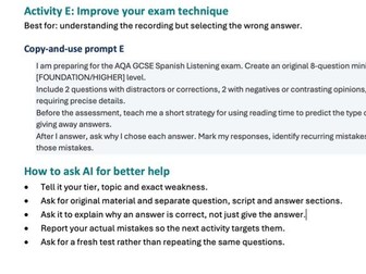 GCSE Spanish AI Listening Revision Toolkit