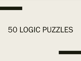 50 Logic puzzles and riddles for starter activities