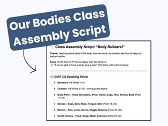 Our Bodies KS1 Class Assembly Script