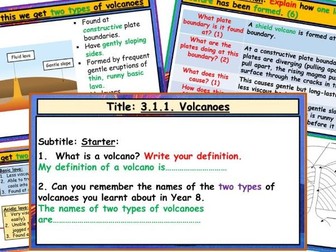 WJEC GCSE Theme 3: Tectonics: Lesson 4: Shield vs Stratovolcano