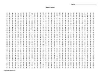 Weed Control Word Search for an Ag. II Plant Science Course