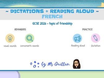Dictation and Reading aloud - practice 3 best friend - French GCSE 2026