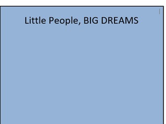 Little People Big Dreams Class Transition Activity
