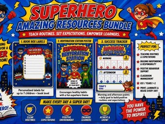 Superhero Classroom Organisation & Motivation Bundle