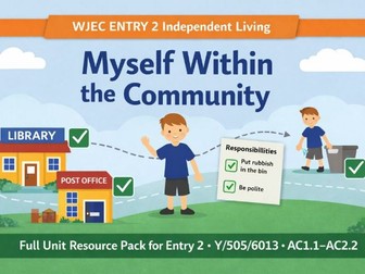 WJEC 6124/E2 Entry 2 – Myself Within the Community