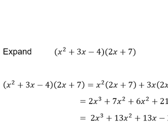 Expanding two or more pairs of brackets (Distributive rule)